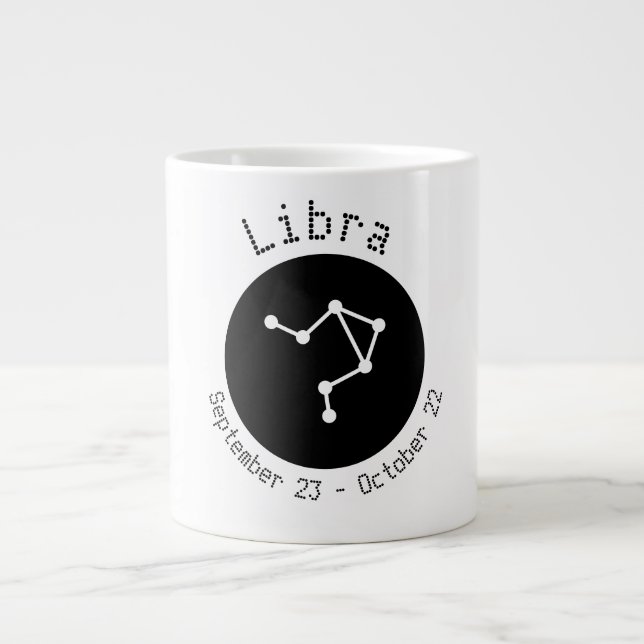 Libra Dot Line Jumbo Mug (Front)