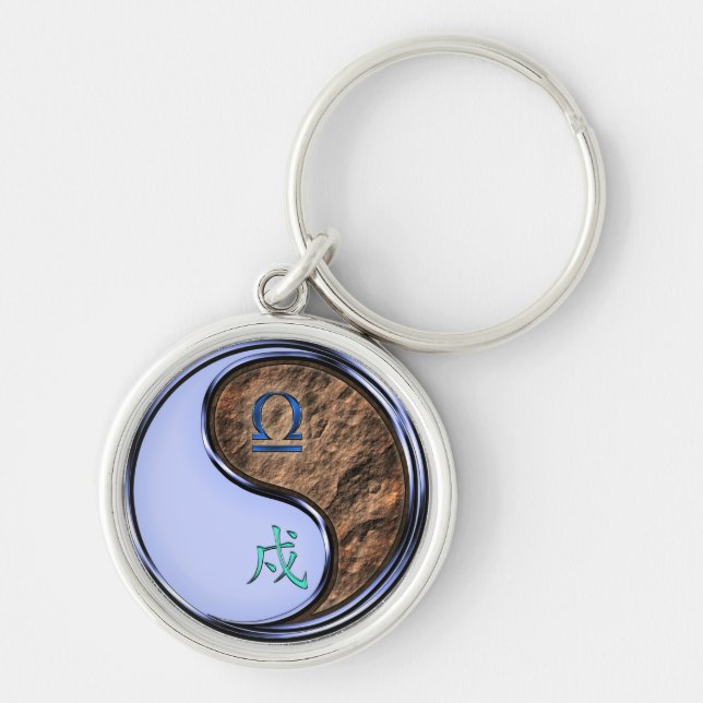 Libra & Earth Dog Key Ring (Front)