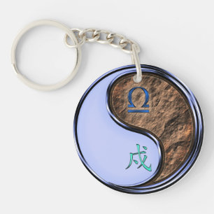 Libra & Earth Dog Key Ring