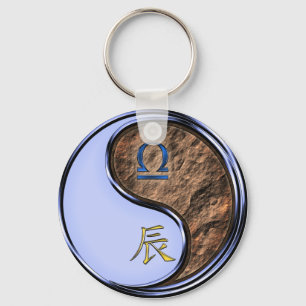 Libra & Earth Dragon Key Ring