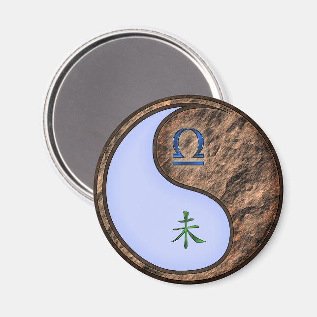 Libra & Earth Goat Magnet (Front/Back)