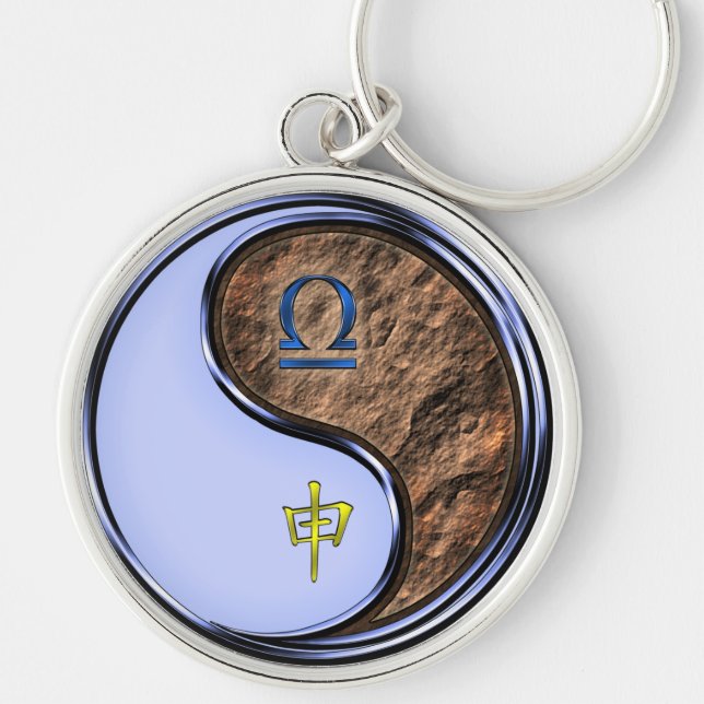 Libra & Earth Monkey Key Ring (Front)