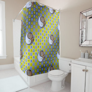 Libra & Earth Monkey Shower Curtain
