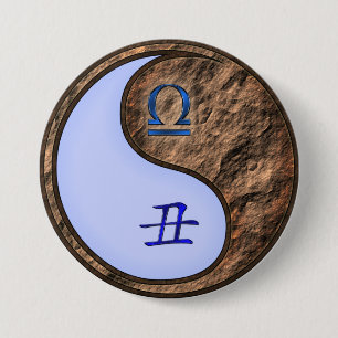 Libra & Earth Ox 7.5 Cm Round Badge