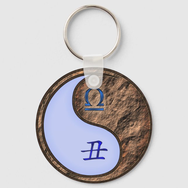 Libra & Earth Ox Key Ring (Front)