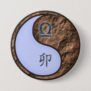 Libra & Earth Rabbit 7.5 Cm Round Badge