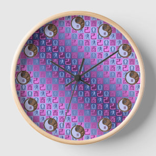 Libra & Earth Rooster Clock