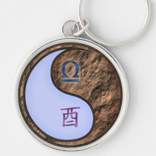 Libra & Earth Rooster Key Ring