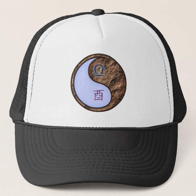 Libra & Earth Rooster Trucker Hat (Front)