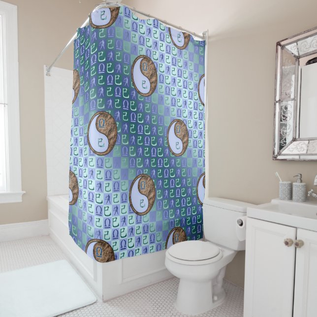 Libra & Earth Snake Shower Curtain (In Situ)