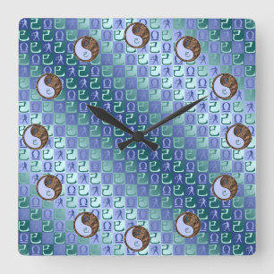 Libra & Earth Snake Square Wall Clock