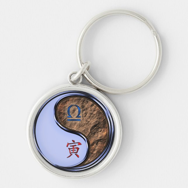 Libra & Earth Tiger Key Ring (Front)
