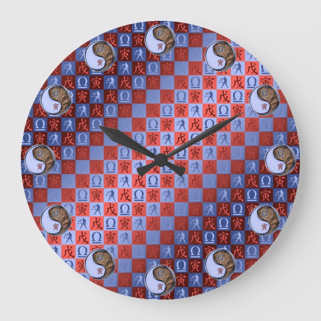 Libra & Earth Tiger Large Clock (Front)