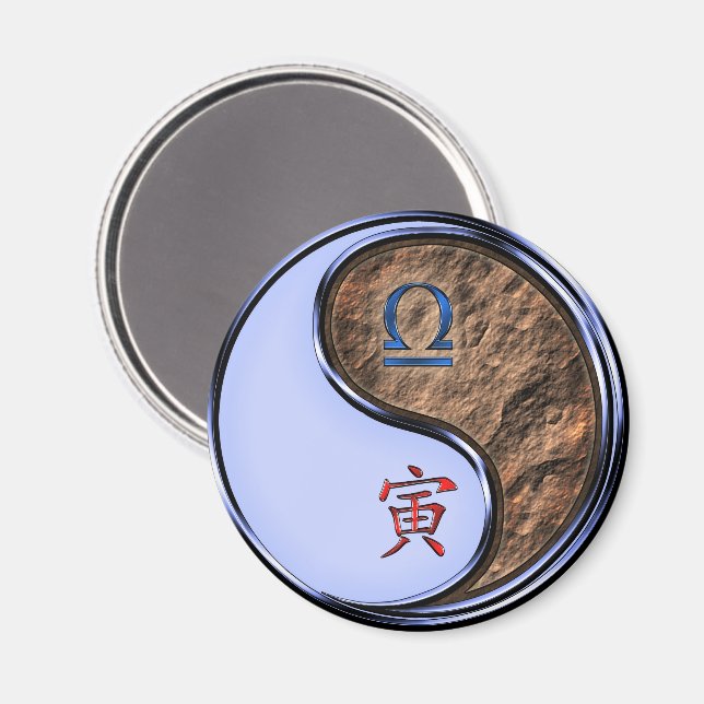 Libra & Earth Tiger Magnet (Front/Back)