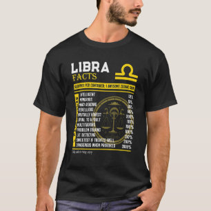 Libra Facts Awesome Zodiac Sign Libra Birthday T-Shirt