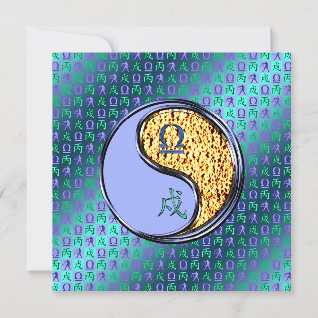 Libra & Fire Dog Card (Front)