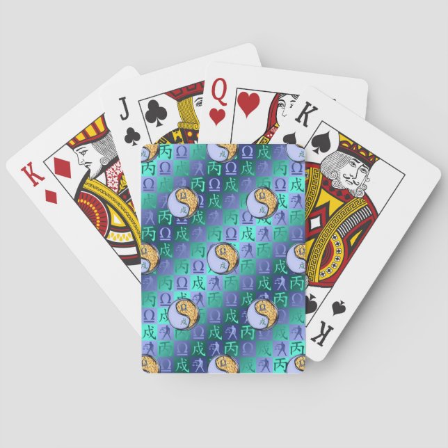 Libra & Fire Dog Playing Cards (Back)