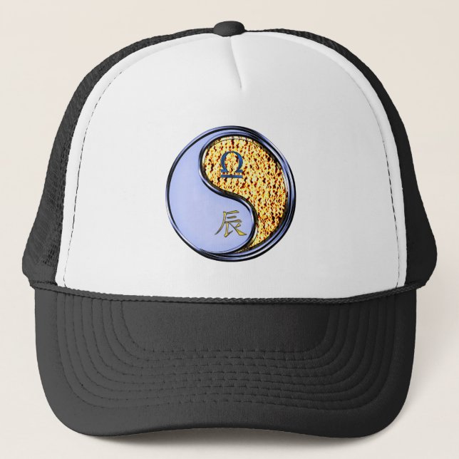 Libra & Fire Dragon Trucker Hat (Front)