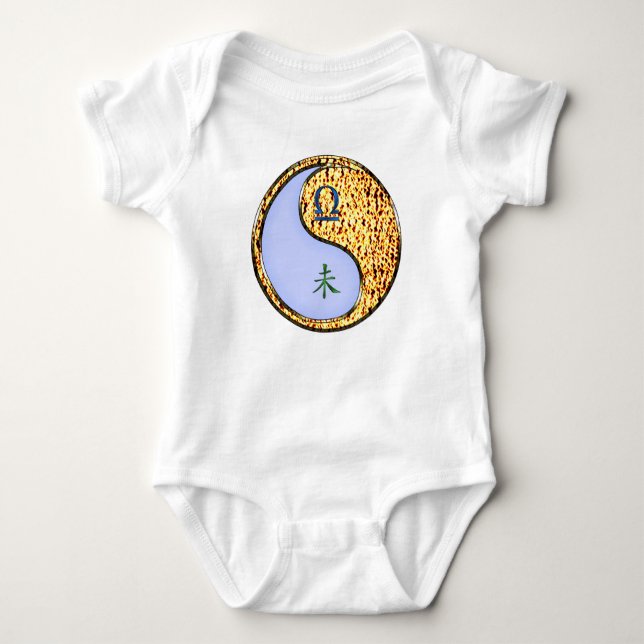 Libra & Fire Goat Baby Bodysuit (Front)