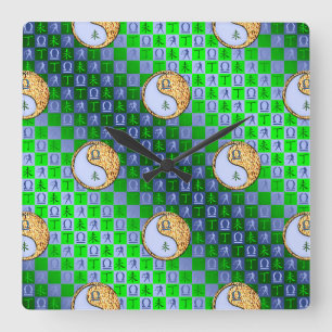 Libra & Fire Goat Square Wall Clock