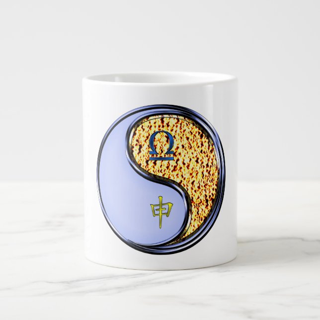 Libra & Fire Monkey Large Coffee Mug (Front)