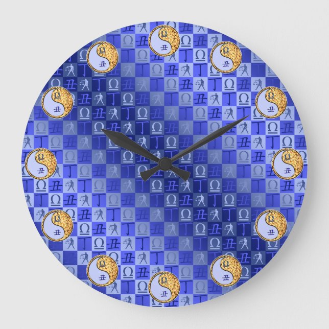 Libra & Fire Ox Large Clock (Front)
