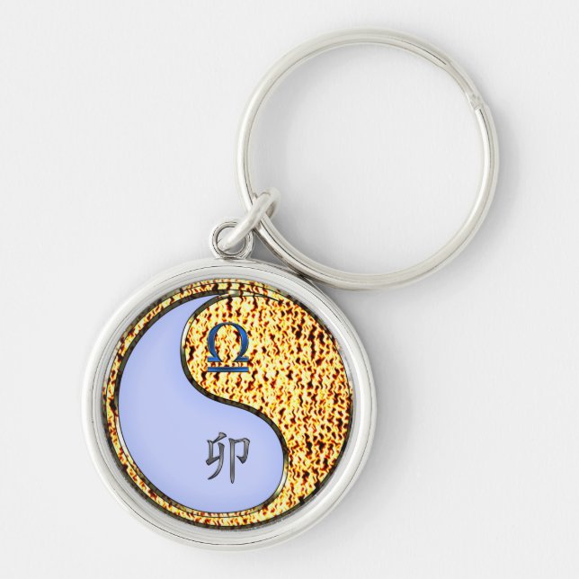 Libra & Fire Rabbit Key Ring (Front)
