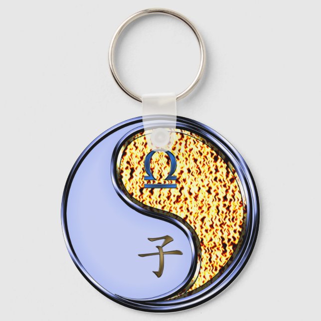 Libra & Fire Rat Key Ring (Front)