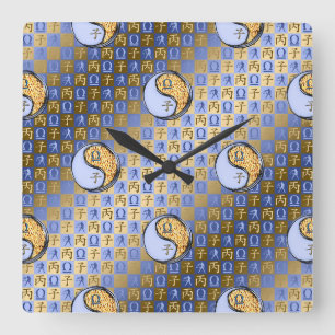 Libra & Fire Rat Square Wall Clock