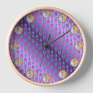 Libra & Fire Rooster Clock