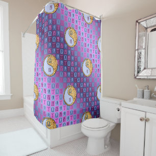 Libra & Fire Rooster Shower Curtain