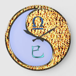 Libra & Fire Snake Large Clock