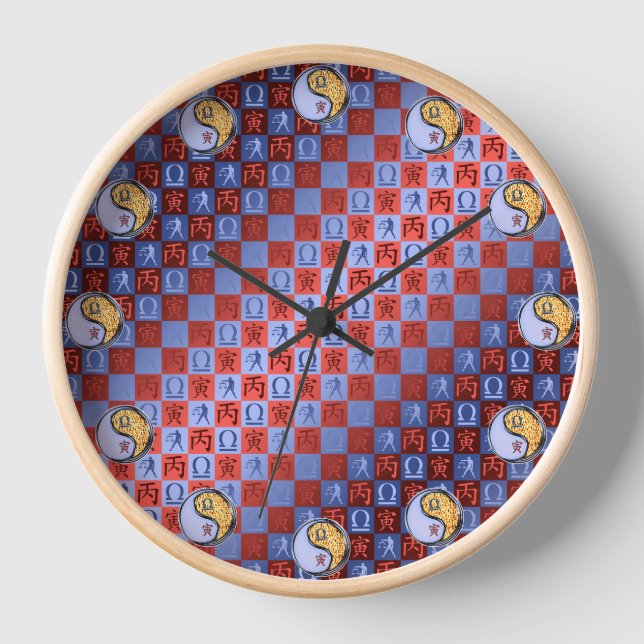 Libra & Fire Tiger Clock (Front)