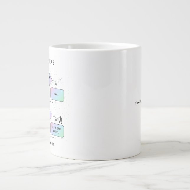 Libra Flowchart | Funny Zodiac Sign Humor (color) Large Coffee Mug (Front)