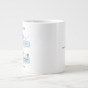 Libra Flowchart Funny Zodiac Sign Humor (colour) Large Coffee Mug