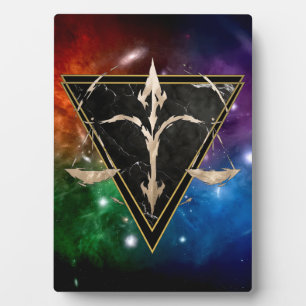 Libra Galaxy Zodiac Astrology Desk Sign Plaque