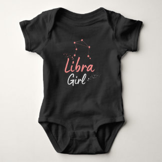 Libra Girl Black cute astrology Bodysuit for babie