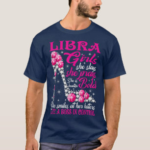 Libra Girl Like a Boss in Control diamond shoes Fu T-Shirt