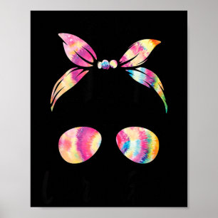 Libra Girl Tie Dye Hair Woman Birthday Costume Poster
