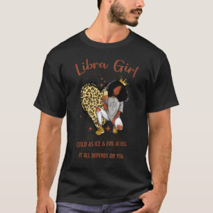 Libra Girl Zodiac Sign Sweet As Candy Leopard Hear T-Shirt