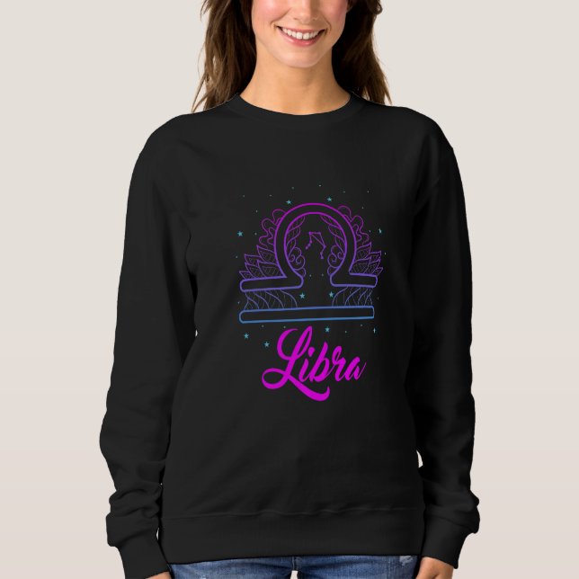 Libra Girls Women Bday Astrology September October Sweatshirt (Front)