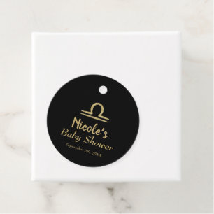 LIBRA Gold Zodiac September October Astrology Favour Tags