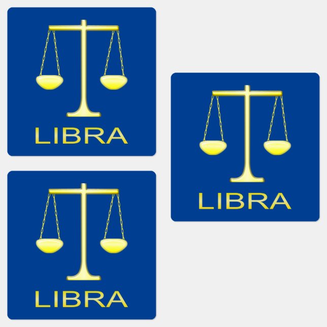 Libra Golden Scales Star Sign (Group)
