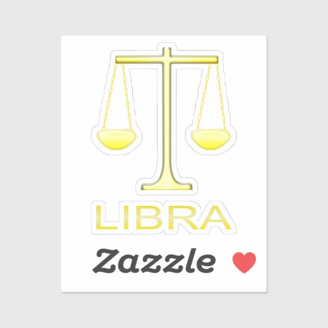 Libra Golden Scales Star Sign (Sheet)