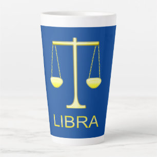 Libra Golden Scales Star Sign Latte Mug