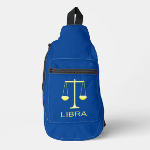 Libra Golden Scales Star Sign Sling Bag