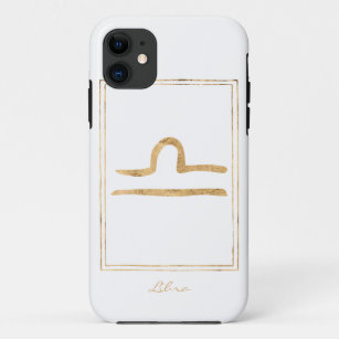 Libra hammered gold stylised astrology zodiac star Case-Mate iPhone case