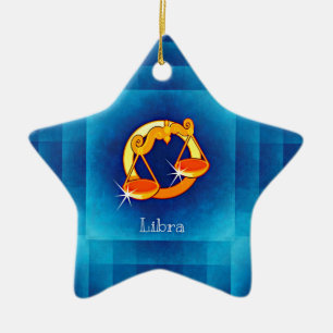 libra horoscope ceramic ornament
