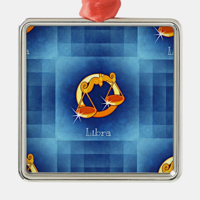 libra horoscope metal tree decoration (Front)