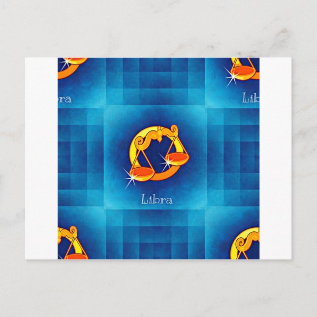 libra horoscope postcard (Front)